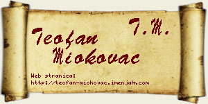 Teofan Miokovac vizit kartica